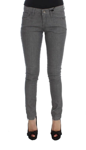 Gray Cotton Blend Slim Fit Jeans Costume National