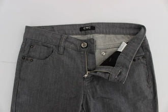 Gray Cotton Blend Slim Fit Jeans Costume National