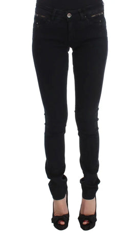 Black Cotton Slim Fit Denim Jeans Costume National