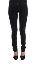 Black Cotton Slim Fit Denim Jeans Costume National
