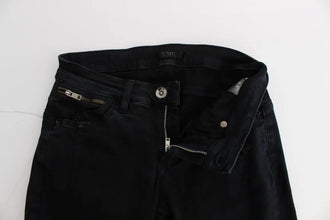Black Cotton Slim Fit Denim Jeans Costume National