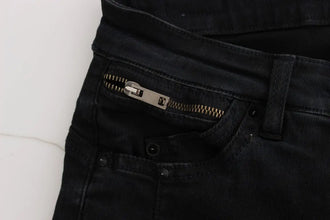Black Cotton Slim Fit Denim Jeans Costume National