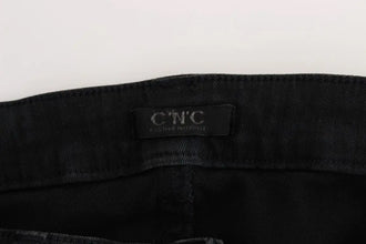 Black Cotton Slim Fit Denim Jeans Costume National