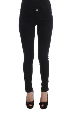 Black Cotton Slim Fit Denim Jeans Costume National