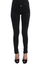 Black Cotton Slim Fit Denim Jeans Costume National