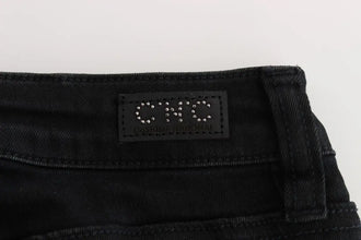 Black Cotton Slim Fit Denim Jeans Costume National