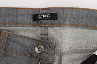 Gray Cotton Regular Fit Denim Jeans Costume National