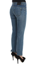 Blue Cotton Slim Fit Cropped Jeans Costume National