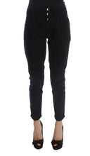 Black Cotton Slim Fit Cropped Jeans Costume National