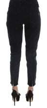 Black Cotton Slim Fit Cropped Jeans Costume National