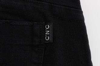 Black Cotton Slim Fit Cropped Jeans Costume National