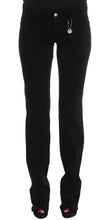 Black Cotton Slim Fit Bootcut Jeans Costume National