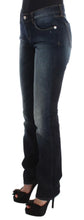 Blue Cotton Slim Fit Bootcut Jeans Costume National