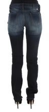 Blue Cotton Slim Fit Bootcut Jeans Costume National