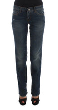 Blue Cotton Blend Bootcut Jeans Costume National