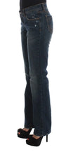 Blue Cotton Blend Bootcut Jeans Costume National