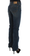 Blue Cotton Blend Bootcut Jeans Costume National