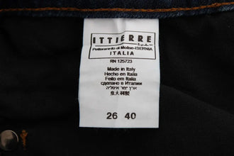 Blue Cotton Blend Bootcut Jeans Costume National