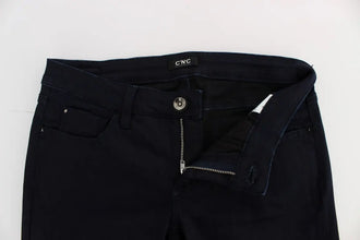 Blue Cotton Blend Slim Fit Jeans Costume National