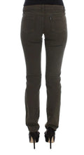 Green Cotton Blend Slim Fit Jeans Costume National