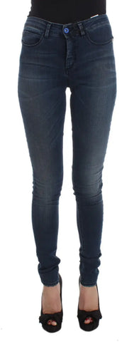 Blue Cotton Blend Slim Fit Jeans Costume National