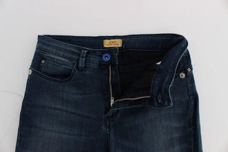 Blue Cotton Blend Slim Fit Jeans Costume National