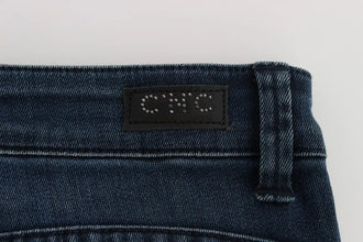 Blue Cotton Blend Slim Fit Jeans Costume National