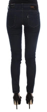 Blue Cotton Blend Slim Fit Jeans Costume National