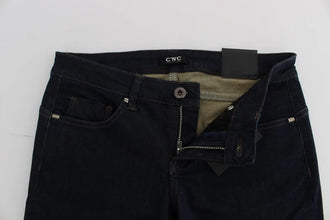 Blue Cotton Blend Slim Fit Jeans Costume National
