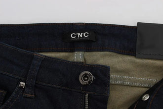 Blue Cotton Blend Slim Fit Jeans Costume National