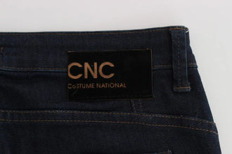 Blue Cotton Blend Slim Fit Jeans Costume National