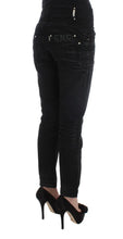 Black Cotton Slouchy Slims Fit Jeans Costume National