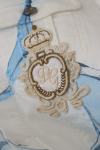 White Cotton Logo Embroidery Denim Jacket Dolce & Gabbana