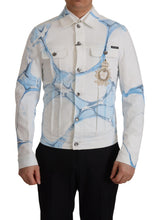 White Cotton Logo Embroidery Denim Jacket Dolce & Gabbana