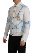 White Cotton Logo Embroidery Denim Jacket Dolce & Gabbana