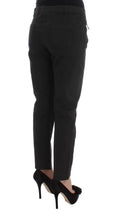 Black Cotton Capri Cropped Denim Jeans Costume National