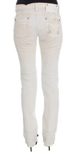 White Cotton Slim Fit Bootcut Jeans Costume National