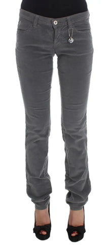 Gray Cotton Super Slim Corduroys Jeans Costume National