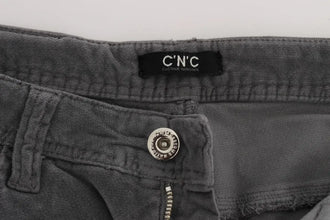 Gray Cotton Super Slim Corduroys Jeans Costume National