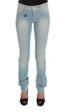 Blue Cotton Blend Super Slim Fit Jeans Costume National