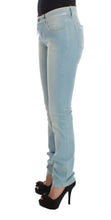 Blue Cotton Blend Super Slim Fit Jeans Costume National