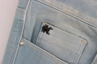 Blue Cotton Blend Super Slim Fit Jeans Costume National