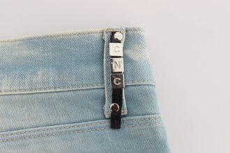 Blue Cotton Blend Super Slim Fit Jeans Costume National