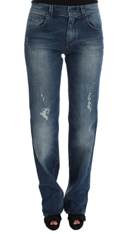 Blue Wash Cotton Blend Slim Fit Jeans Ermanno Scervino