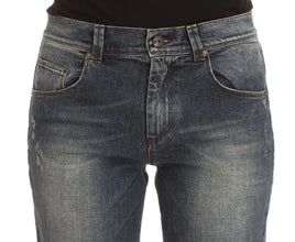 Blue Wash Cotton Blend Slim Fit Jeans Ermanno Scervino