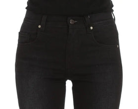 Blue Cotton Blend Slim Fit Bootcut Jeans Ermanno Scervino