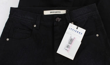 Blue Cotton Blend Slim Fit Bootcut Jeans Ermanno Scervino