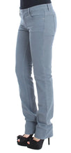 Blue Cotton Blend Slim Fit Bootcut Jeans Ermanno Scervino