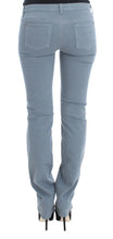 Blue Cotton Blend Slim Fit Bootcut Jeans Ermanno Scervino