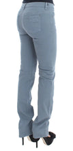 Blue Cotton Blend Slim Fit Bootcut Jeans Ermanno Scervino
